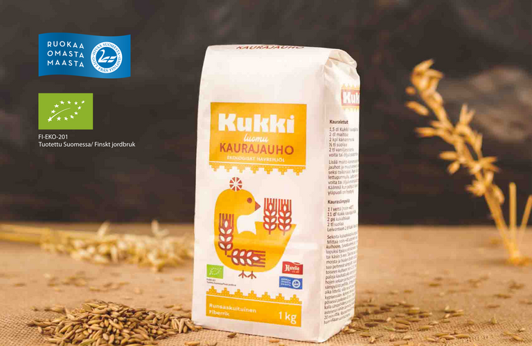 kukki-kaurajauhopussi, jyvi&auml; ja kauranr&ouml;yhyj&auml;